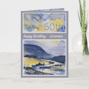 Carte d'anniversaire personnalisée de la 50e monta
