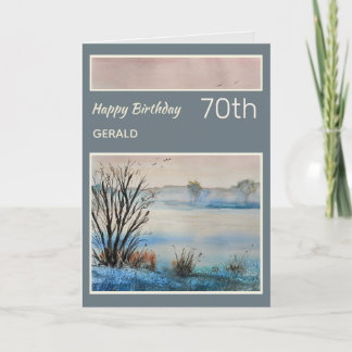 Carte d'anniversaire personnalisée de la 70e Pitto