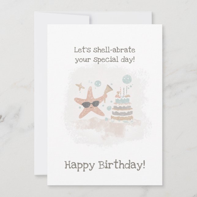 Carte d'anniversaire personnalisée de la Starfish (Devant)