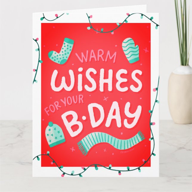 Carte d'anniversaire personnalisée de la typograph (Devant)