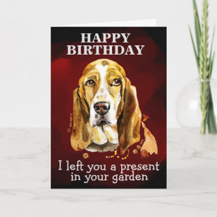 Carte d'anniversaire personnalisée de votre Basset