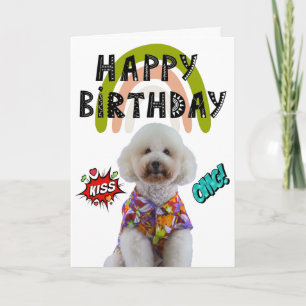 Carte d'anniversaire personnalisée de votre Poodle