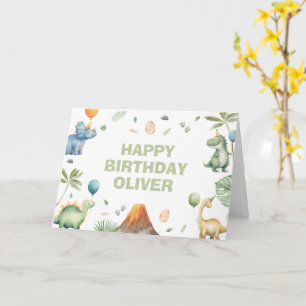 Carte d'anniversaire personnalisée Dinosaure Juras