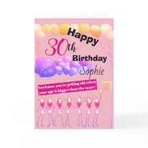 Carte d'anniversaire personnalisée du 30e joueur N
