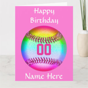 Carte d'anniversaire PERSONNALISÉE du base-ball,