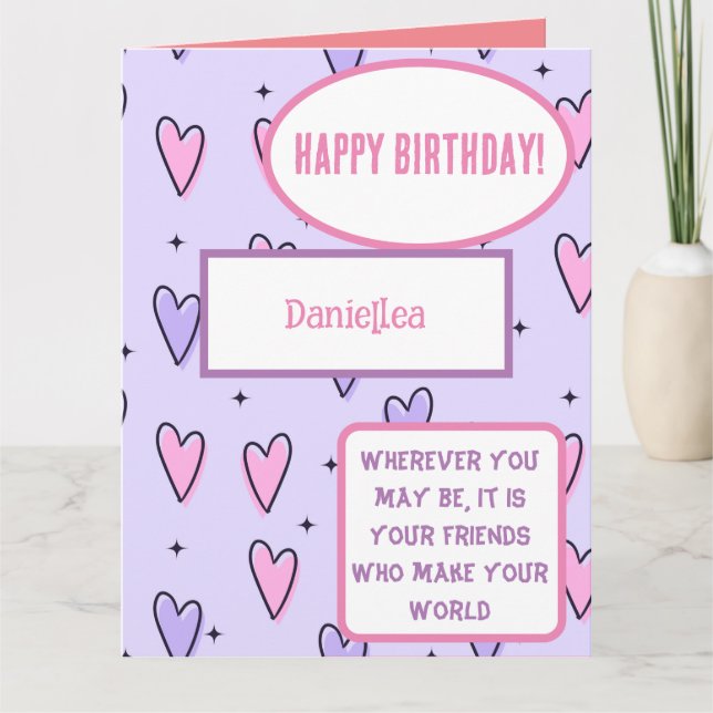 Carte d'anniversaire personnalisée du meilleur ami (Devant)