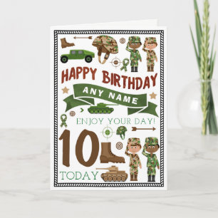 Carte d'anniversaire personnalisée du soldat de l'