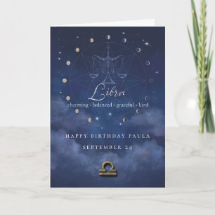 Carte d'anniversaire personnalisée du zodiaque de 