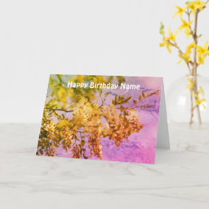 Carte d'anniversaire personnalisée en fleurs de cr