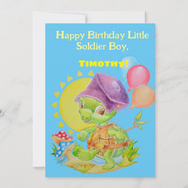Carte d'anniversaire personnalisée Little Boys (Devant)