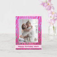 Carte d'anniversaire personnalisée Maman Pink Tige