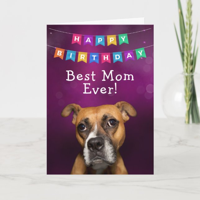 Carte d'anniversaire personnalisée Meilleure maman (Devant)