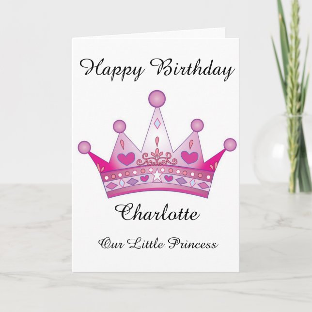 Carte d'anniversaire personnalisée - Notre petite  (Devant)