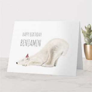 Carte d'anniversaire personnalisée - Ours polaire 
