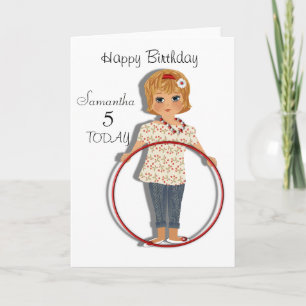 Carte d'anniversaire personnalisée par fille