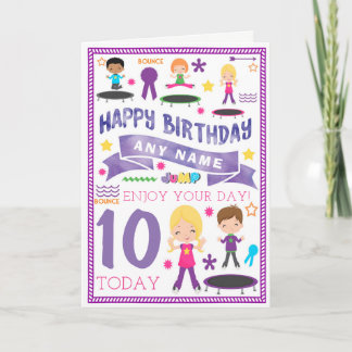 Carte d'anniversaire personnalisée par saut de