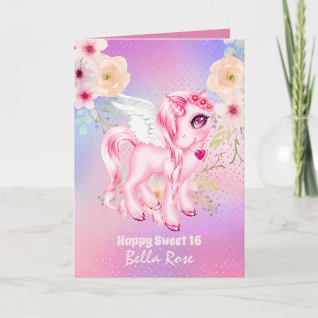 Carte d'anniversaire personnalisée pour 16 ans, jo (Devant)