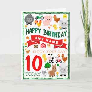 Carte d'anniversaire personnalisée pour animaux de