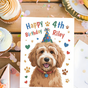 Carte d'anniversaire personnalisée pour chien mign
