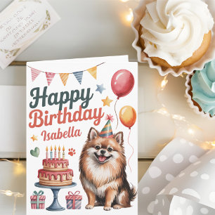 Carte d'anniversaire personnalisée pour chien Pome