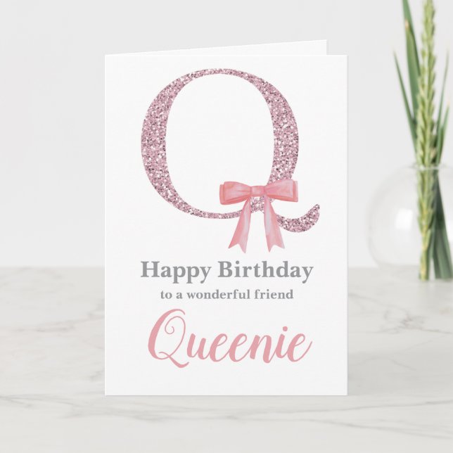 Carte d'anniversaire personnalisée pour elle - Let (Devant)