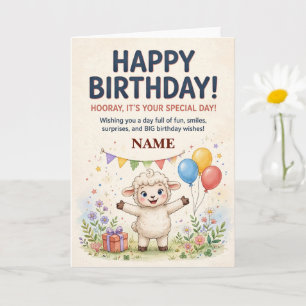 Carte d'anniversaire personnalisée pour enfants av