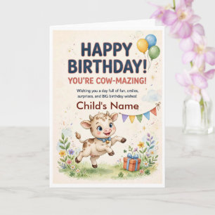Carte d'anniversaire personnalisée pour enfants av