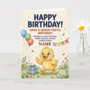 Carte d'anniversaire personnalisée pour enfants Ca