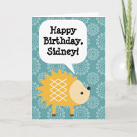Carte d'anniversaire personnalisée pour enfants Hé
