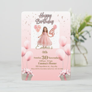 Carte d'anniversaire personnalisée pour filles Â