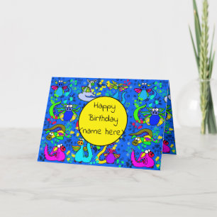 Carte d'anniversaire personnalisée pour garçon ave