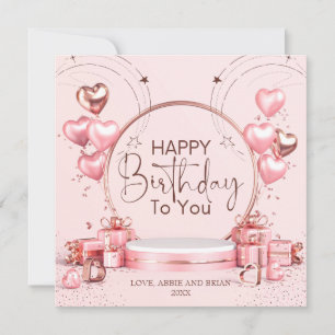 Carte d'anniversaire personnalisée pour la fête ro