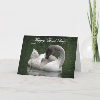 Carte d'anniversaire personnalisée pour le cygne e