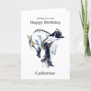 Carte d'anniversaire personnalisée pour l'équitati