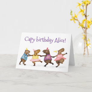 Carte d'anniversaire personnalisée pour les capyba