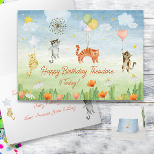 Carte d'anniversaire personnalisée pour les chats 