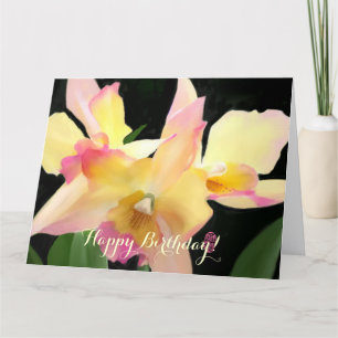 Carte d'anniversaire personnalisée pour les orchid