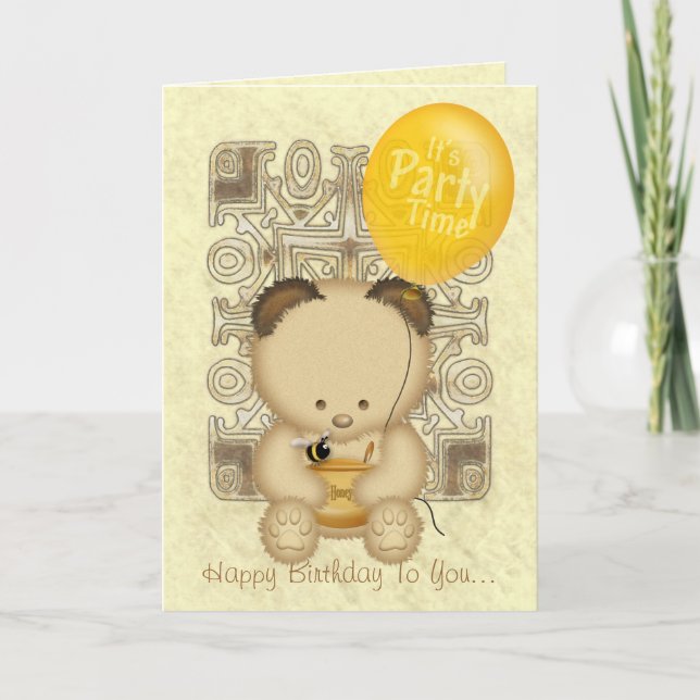 Carte d'anniversaire personnalisée pour l'ours de  (Devant)