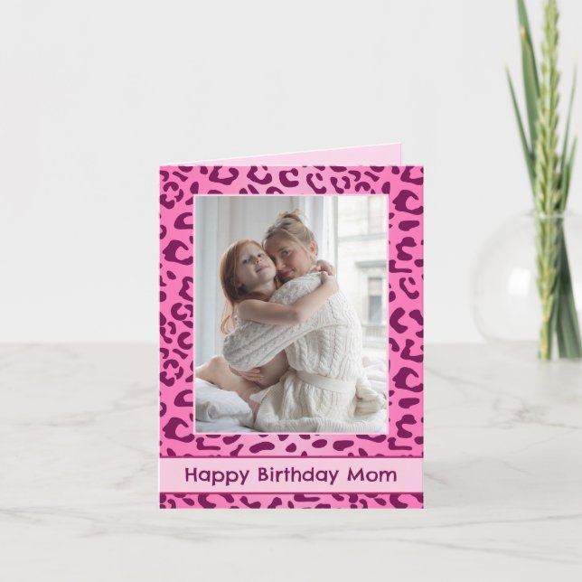Carte d'anniversaire personnalisée pour maman avec (Devant)