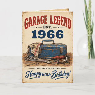 Carte d'anniversaire personnalisée pour mécanicien