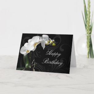 Carte d'anniversaire personnalisée pour orchidée n
