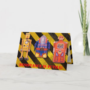 Carte d'anniversaire personnalisée pour Robot de j