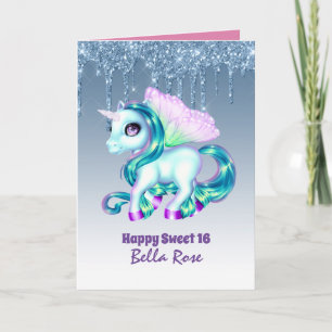 Carte d'anniversaire personnalisée pour Sweet 16 l