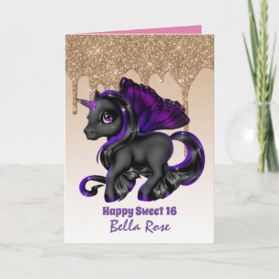 Carte d'anniversaire personnalisée pour Sweet 16 l