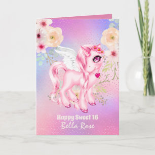 Carte d'anniversaire personnalisée pour une Sweet 