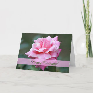 Carte d'anniversaire personnalisée Rose