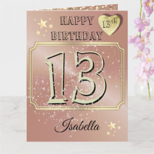 Carte d'anniversaire personnalisée Rose Gold pour
