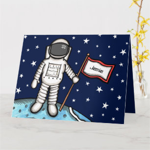 Carte d'anniversaire personnalisée Spaceman Astron