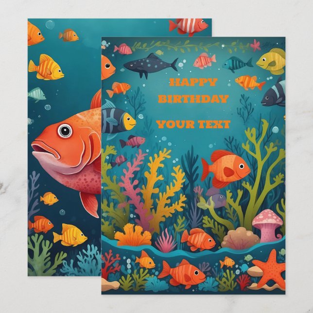 Carte d'anniversaire - Personnaliser la carte de B (Devant / Derrière)