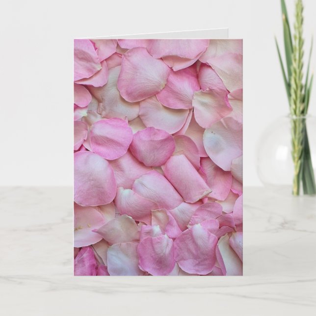CARTE D'ANNIVERSAIRE PETALS rose (Devant)